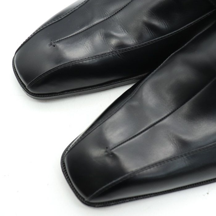 約95cmヒール高エンリコ・コベリ ビジネスシューズ スリッポン スクエアトゥ ドレス 日本製 ブランド 革靴 メンズ 26cmサイズ ブラック Enrico Coveri