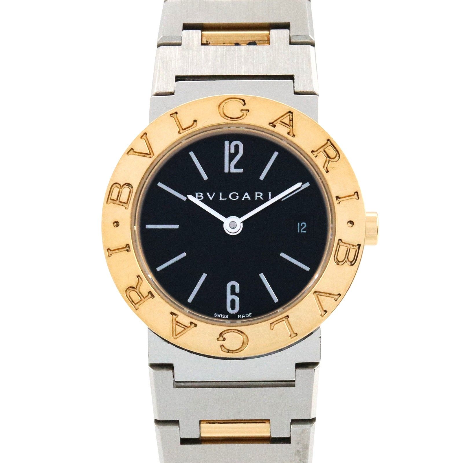 ブルガリ BVLGARI 腕時計 ブルガリ ブルガリ BB26SG ブラック K18 イエローゴールド ステンレススチール ブルガリ ブルガリ レディース Used A