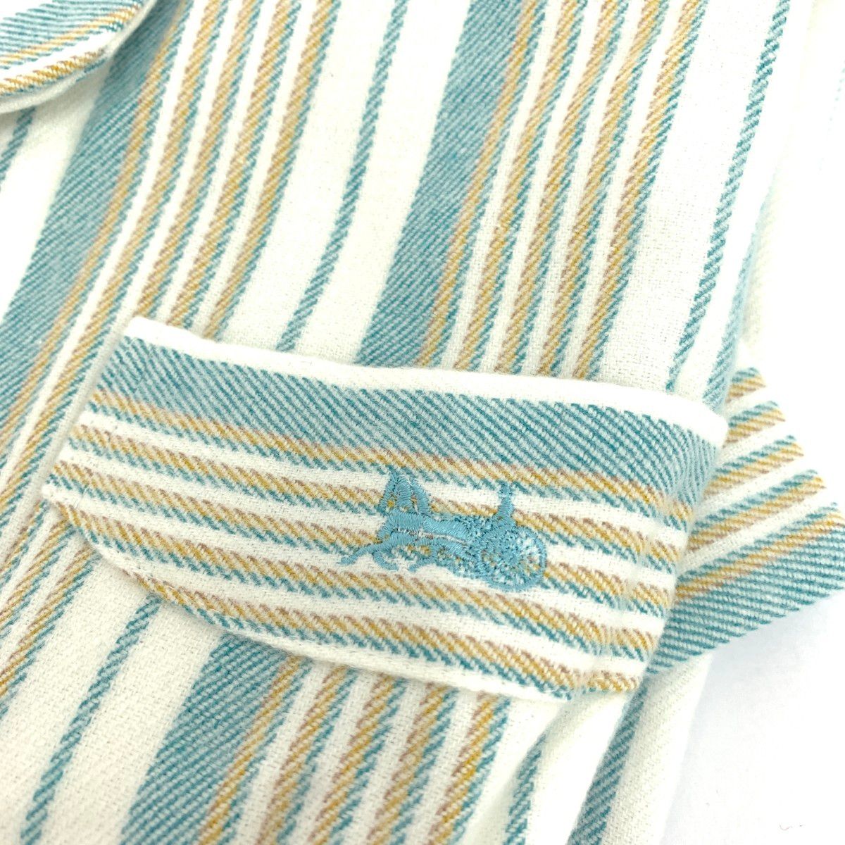 CELINE セリーヌ 長袖馬車刺繍 紳士パジャマ Fサイズ、最終値下げ 新品同様 CELINE セリーヌ 長袖長ズボン 馬車刺繍 紳士パジャマ