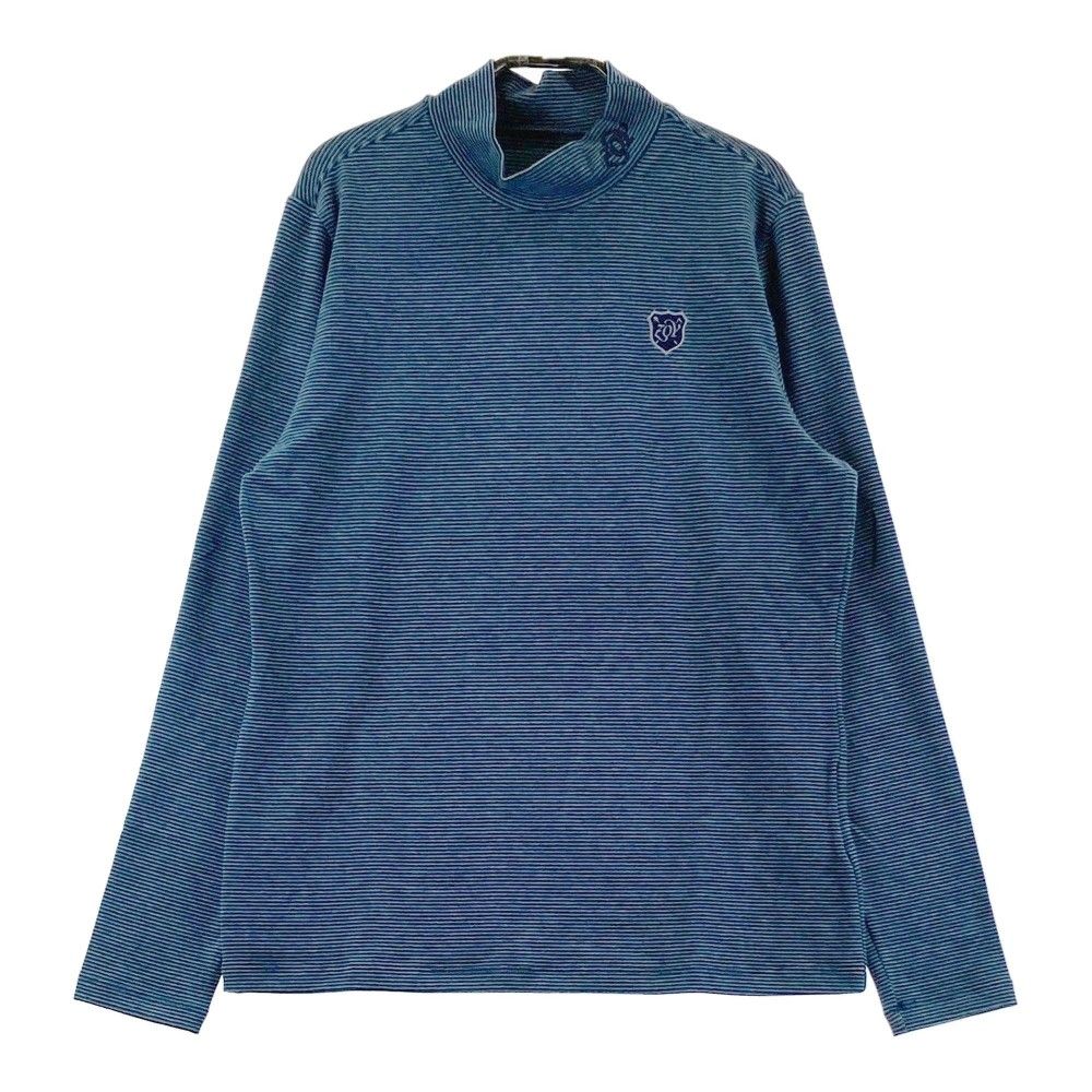 サイズ：38 ZOY ゾーイ 071644025 2024年 長袖ハイネックTシャツ ボーダー ブルー系 [240101345136]# ゴルフウェア レディース ストスト