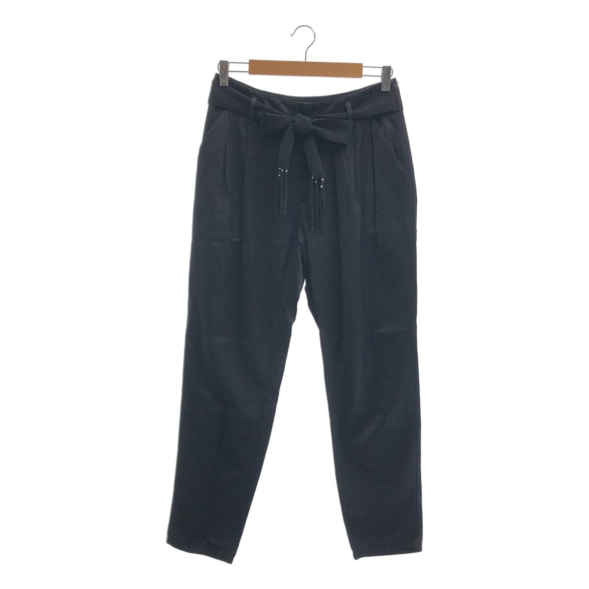 NOWOS | ノーウォス | Rrayon tuck pants タック テーパードパンツ | M | ブラック | レディース
