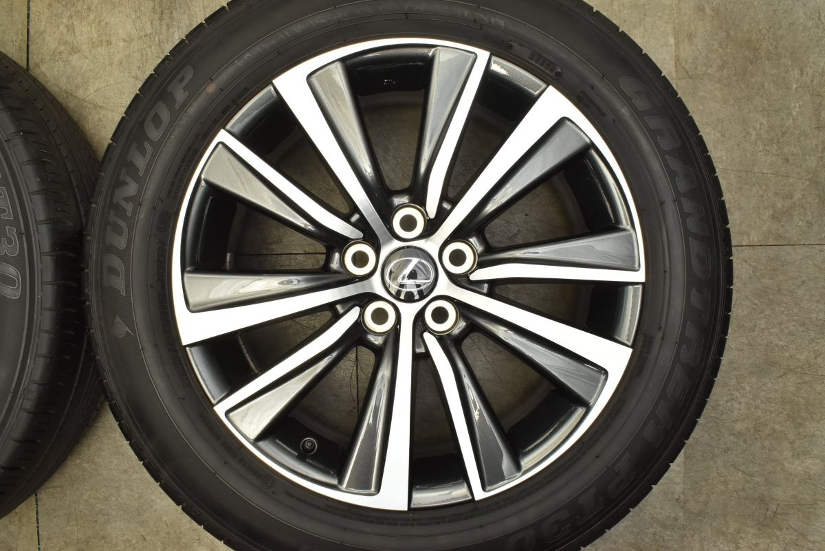 良好品】トヨタ 80 ハリアー 純正 18in 7J +35 PCD114.3 ダンロップ 