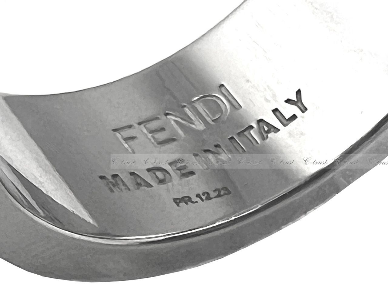 絶品 FENDI フェンディ FFリング ロゴ シルバー Lサイズ25号 FENDI フェンディ リング RING 指輪 ロゴ レタリング メンズ