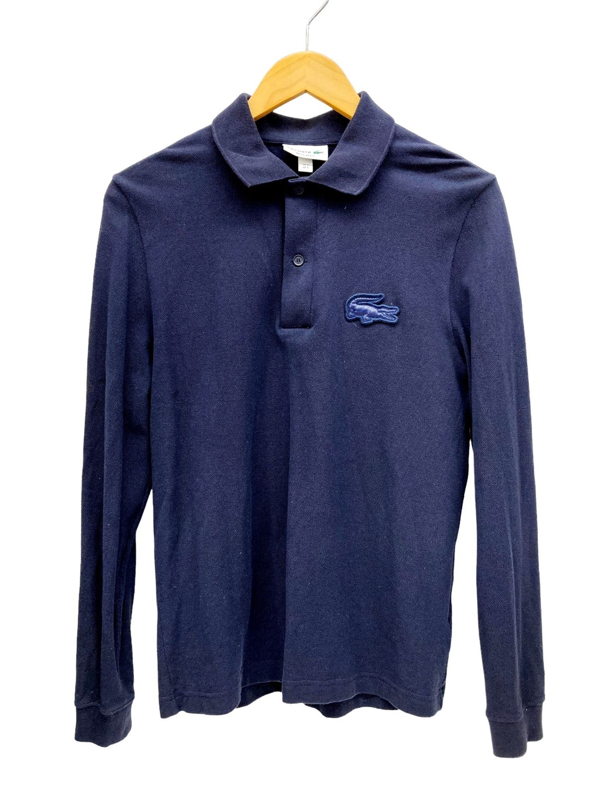 LACOSTE (ラコステ) 3Dワニロゴパッチロングスリーブ ポロシャツ LACOSTE (ラコステ) 3Dワニロゴパッチロングスリーブ ポロシャツ