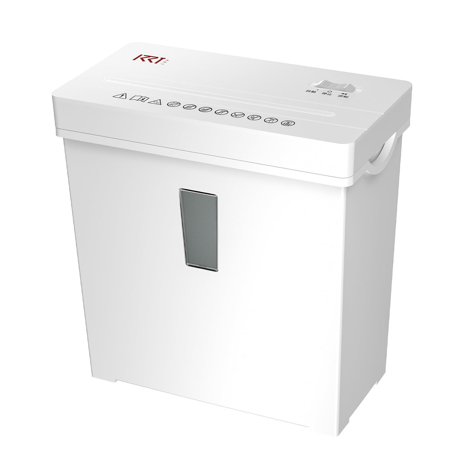 FK505M-11L_ホワイト シュレッダー 家庭用 5枚同時細断 静音 コンパクト マイクロカット5x34mm細密クロスカット カード類/ホッチキス針/クリップ対応可 11L大容量