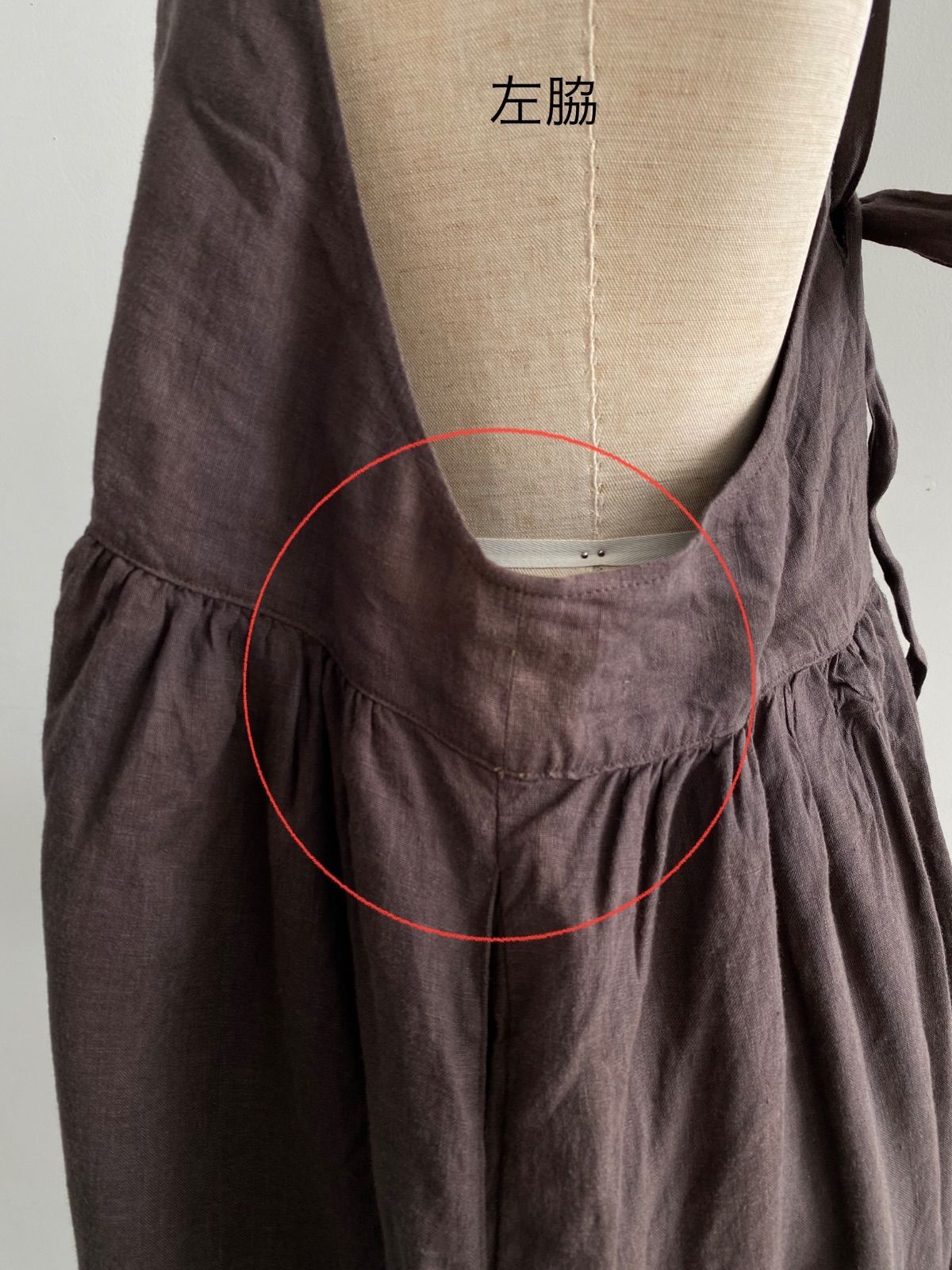 Anne number of 9 結局、年中着ていたエプロンワンピ-brown - メルカリ