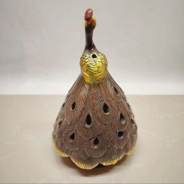 新品】香炉 孔雀香薫炉 吉祥鳥 室内 机 茶台 装飾品 工芸品 置物