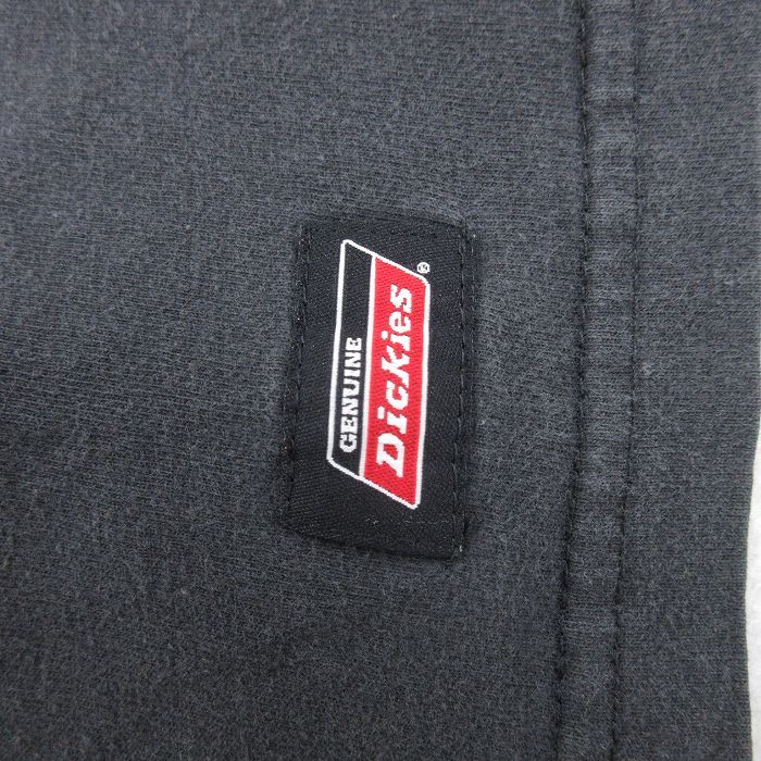 XL/古着 ディッキーズ Dickies 半袖 ブランド Tシャツ メンズ 無地 胸ポケット付き 大きいサイズ コットン クルーネック 黒 ブラック 25aug