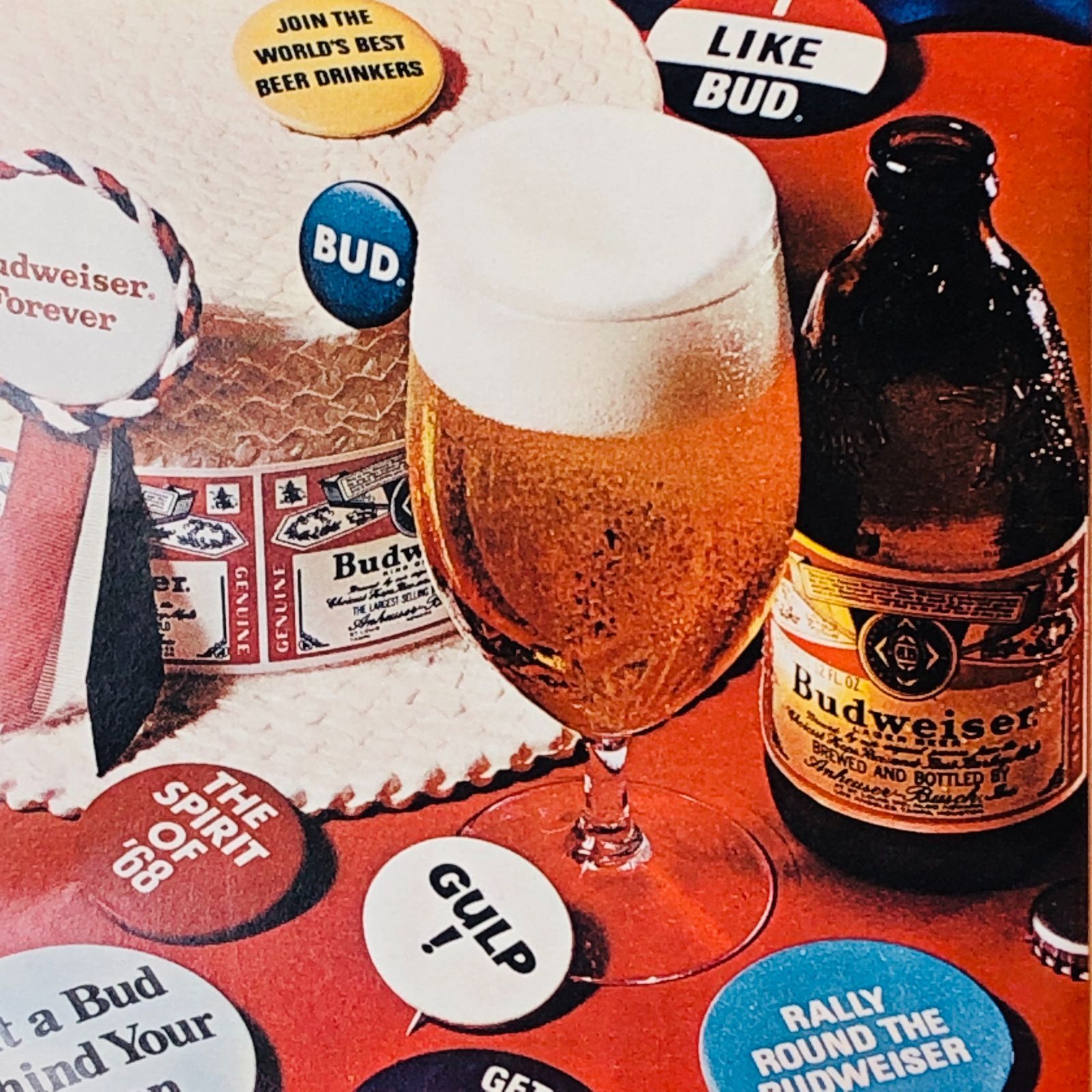 バドワイザー ビール (Budweiser Beer) 』ビンテージ 広告 60年代
