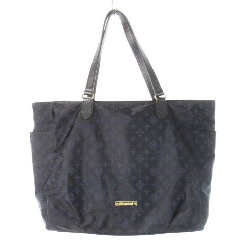 美品 russet ラシット ミニマルトートバッグ ナイロン×レザー ブラック ラシット RUSSET トートバッグ ナイロン レザー 革 ロゴ