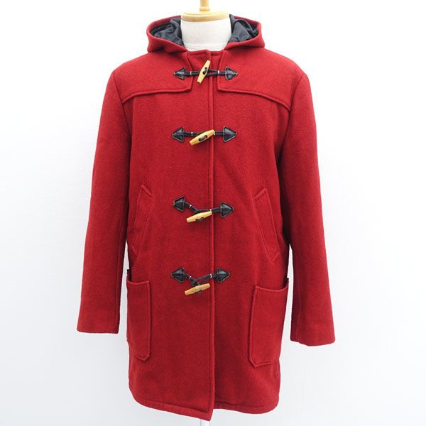 SCHOTT / ショット ◇ダッフルコート/ウール/フード付き/レッド