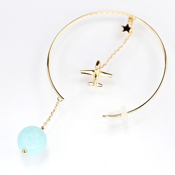 スタージュエリー カラーストーン ピアス K18イエローゴールド STAR  