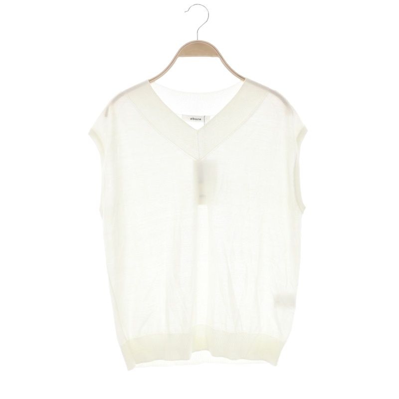 エブール ebure 23AW Light Silk Cotton V Neck Sleeveless Knit