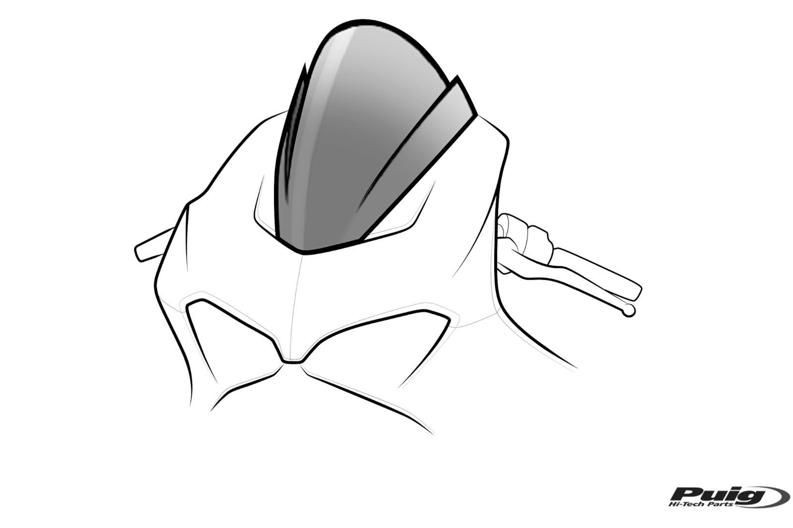 Puig / プーチ Zレーシングスクリーン ブラック | 7648N