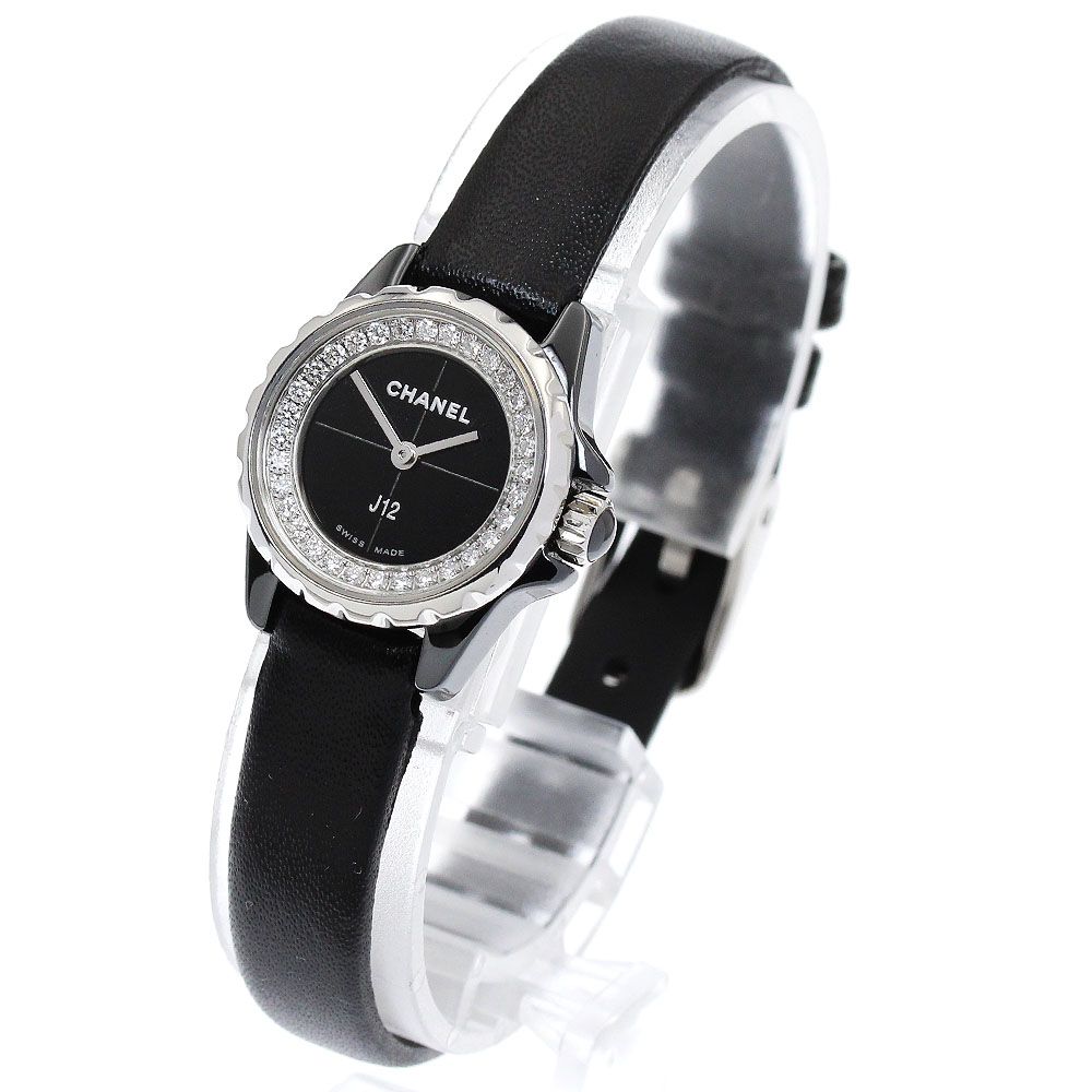 シャネル CHANEL H4663 J12 XS ダイヤ クォーツ レディース良品