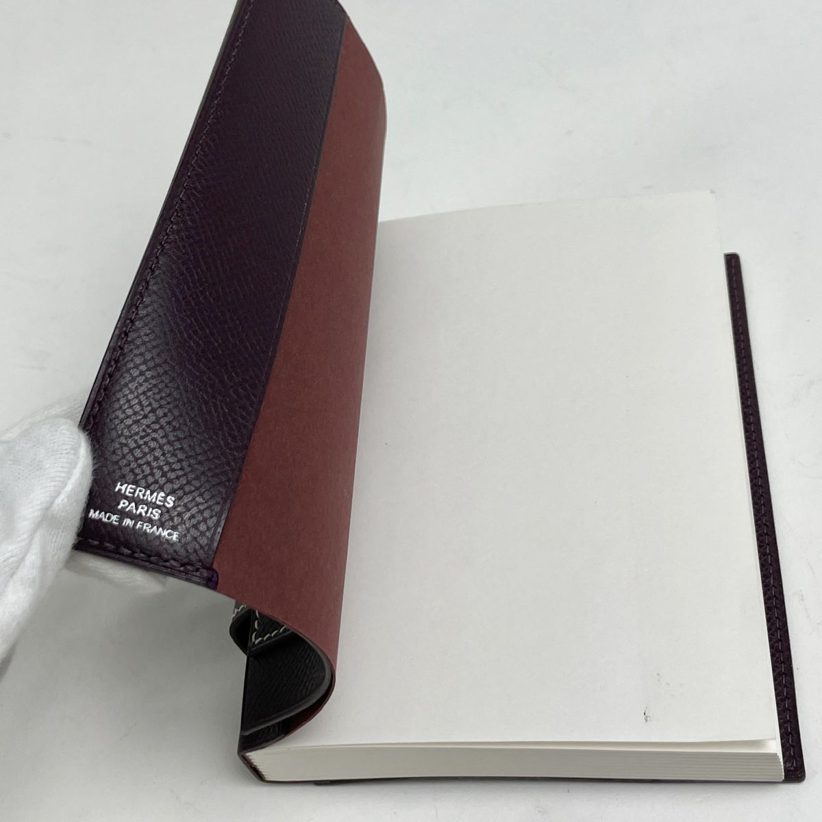 今すぐ一括検索！ エルメス HERMES Hロゴ 手帳カバー ノート メモ帳 手帳 ブックカバー ヴォーエプソン パープル レディース 【送料無料期間限定】