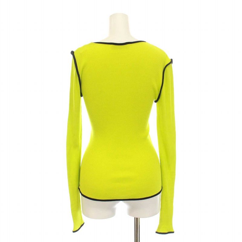 オペラ スポーツ Opera SPORT イブ シームレストップ EVE TOP カットソー 長袖 S 黄緑 イエローグリーン 黒 YM GY 30
