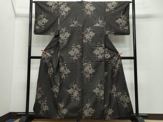 和装 和柄 ガーランド☆*° 和柄 七分袖カットソー ＜菊に常盤木/鼠紅＞ | 京友禅アロハ