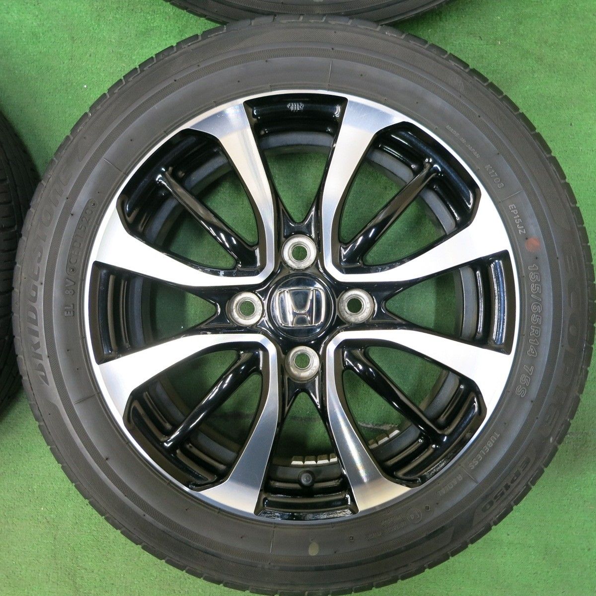 新品☆N-BOX☆純正ホイールタイヤ☆ブリジストン☆エコピア☆155/65R14 HONDA (ホンダ) N-BOX (Nボックス) 純正 14×4.5J(+40)PCD100-4H