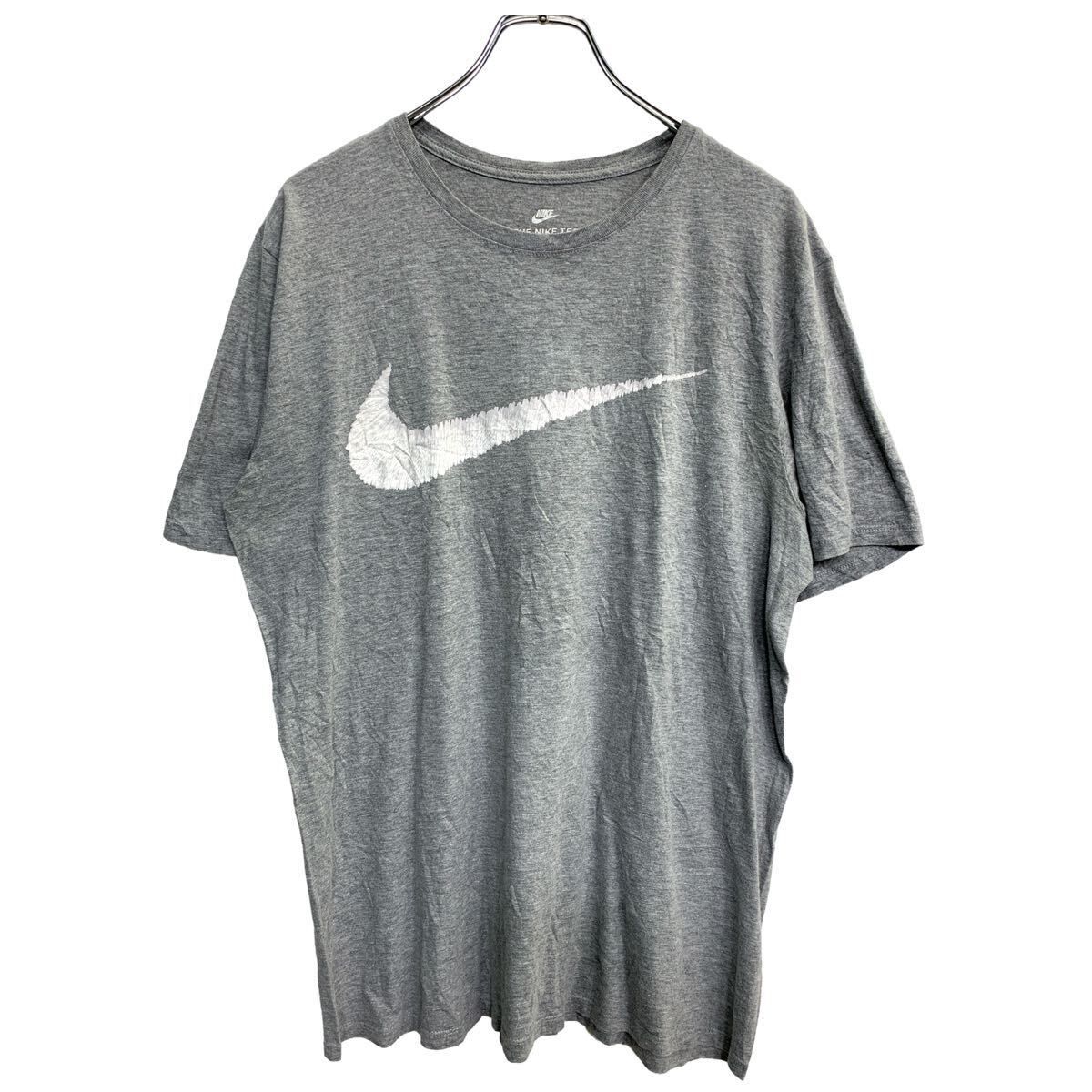 NIKE 半袖 プリント Tシャツ Lサイズ ナイキ グレー メキシコ製 古着卸 