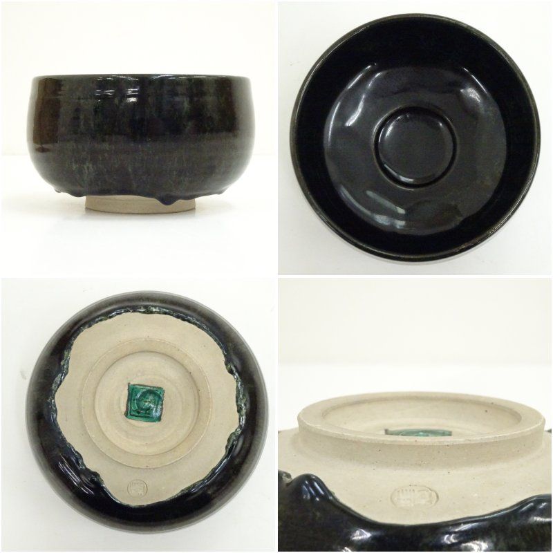 九谷焼 三代 三ツ井為吉 深厚釉 茶碗 共箱 共布 栞 茶道具 抹茶碗  新品 九谷焼 三代 三ツ井為吉造 深厚釉茶碗（共箱） 茶道 抹茶