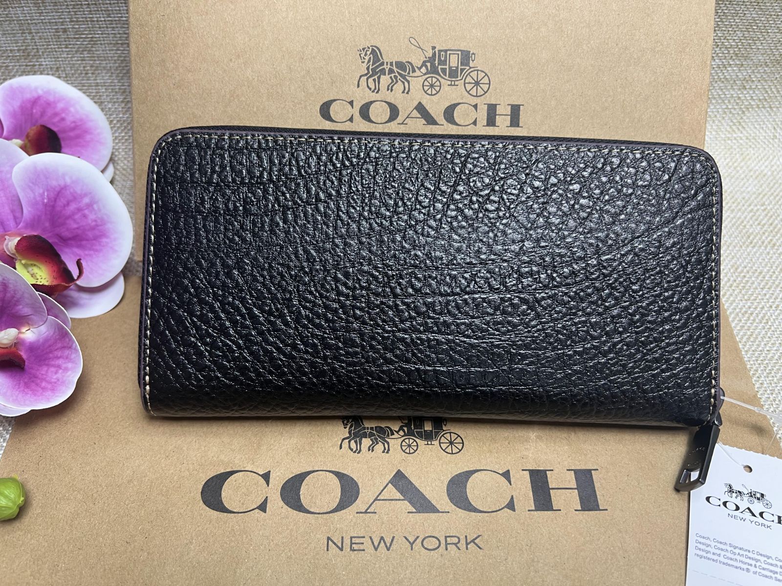 COACH 長財布 財布 コーチ アコーディオンラウンドジップ キース