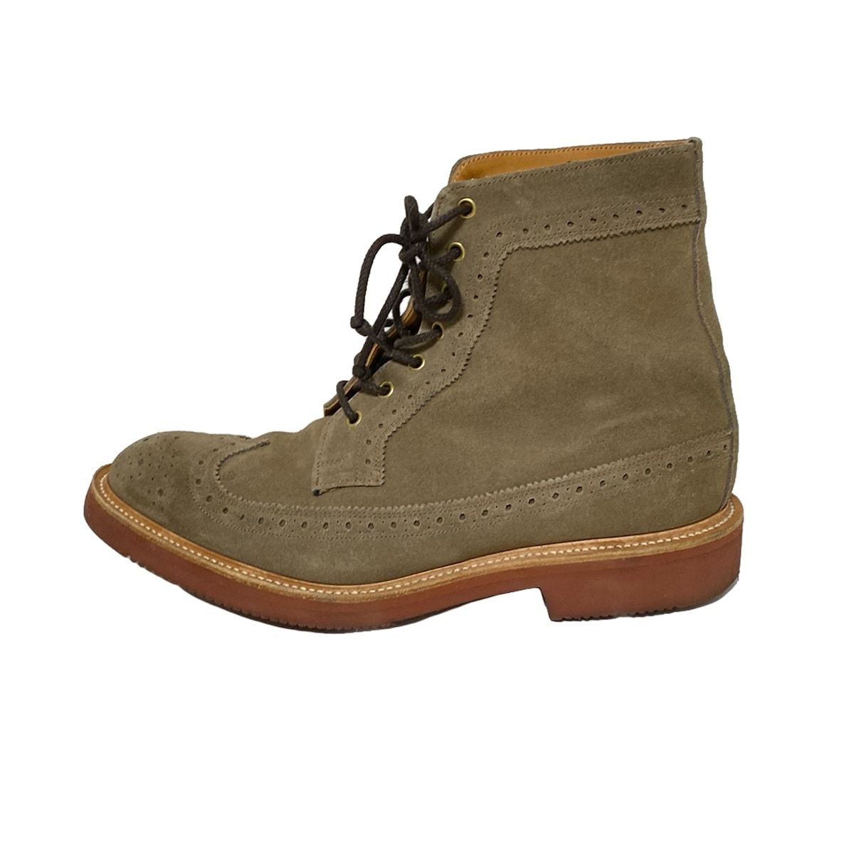 誠様専用 Tricker's スエードウィングチップ グリーン 激レア 希少