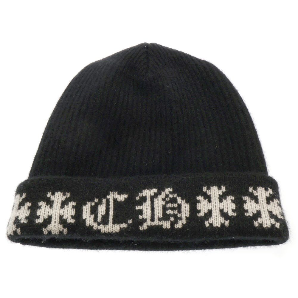 CHブラックのニット帽 CHROME HEARTS クロムハーツ CH Cross Beanie CH