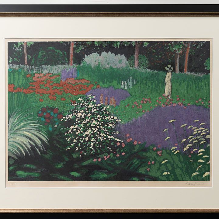 NO56. ジャン・ピエール・カシニョール 作品名不明 版画 女性 風景画