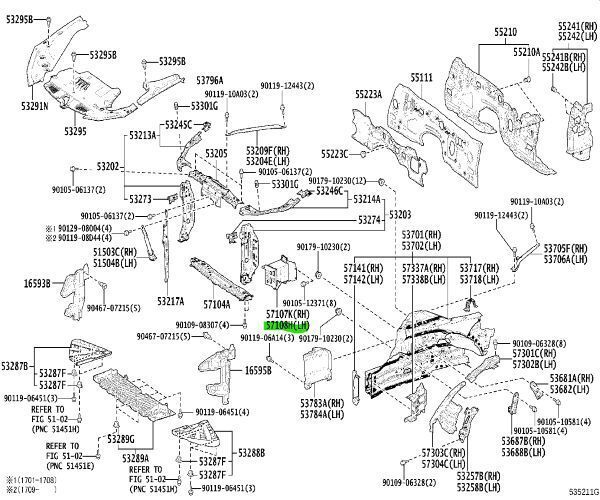 トヨタ 純正 レクサスLC500 REINFORCE SUB-ASSY FRONT BUMPER 57108-11010 TOYOTA LEXUS Genuine JDM メーカー純正品