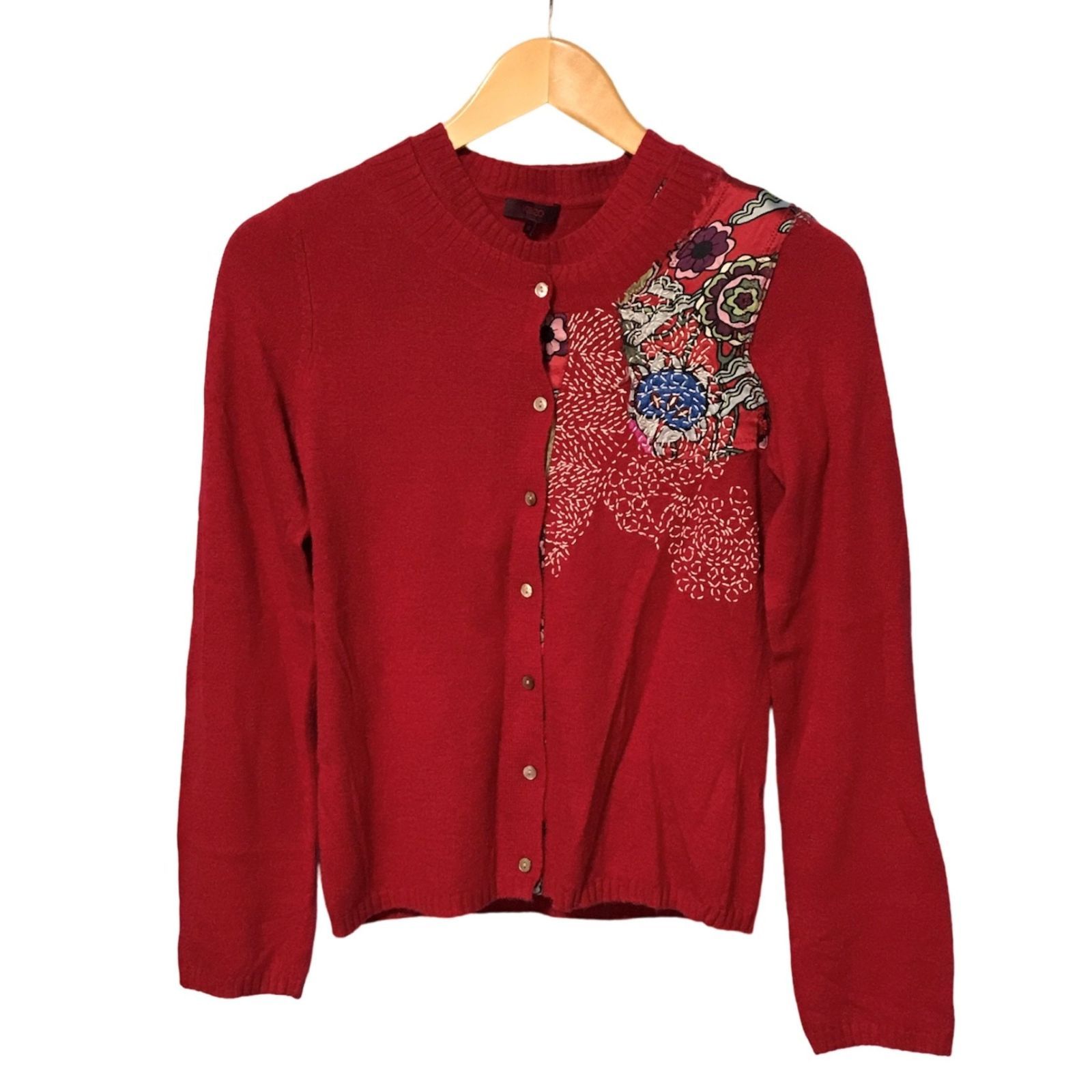 城東77-009】KENZO ケンゾー 半袖ニット シルク カーディガン セット