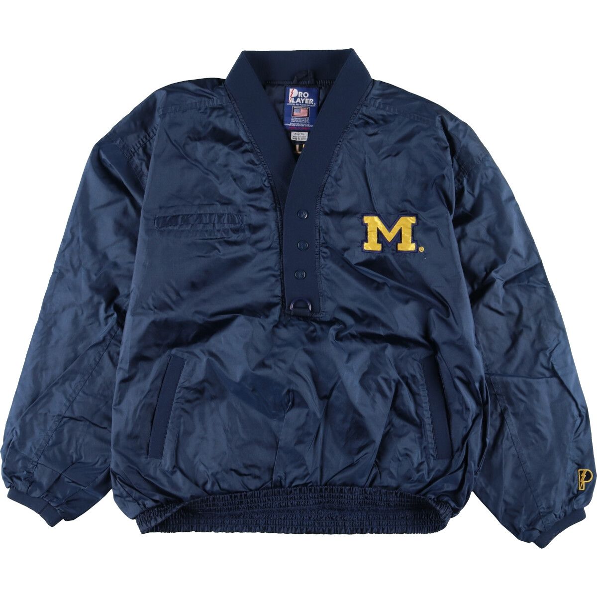 保障できる 古着 PRO LAYER MICHIGAN ミシガン大学 カレッジ ハーフ