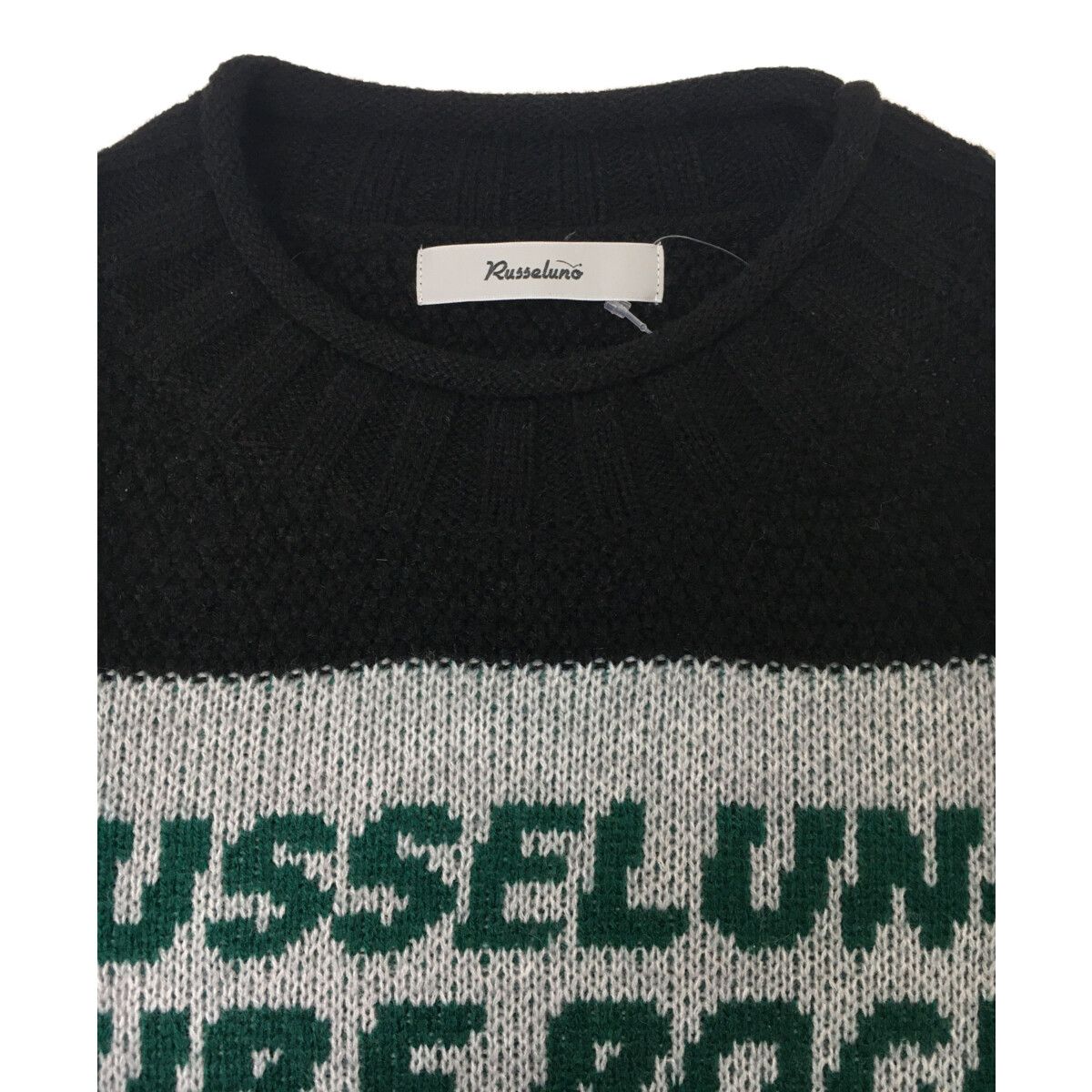coco 中古 ラッセルノ RUSSELUNO メンズ セーター 4(M) グリーン×ブラック 緑×黒 ルチャ coco 中古 ラッセルノ RUSSELUNO メンズ セーター 4(M) グリーン