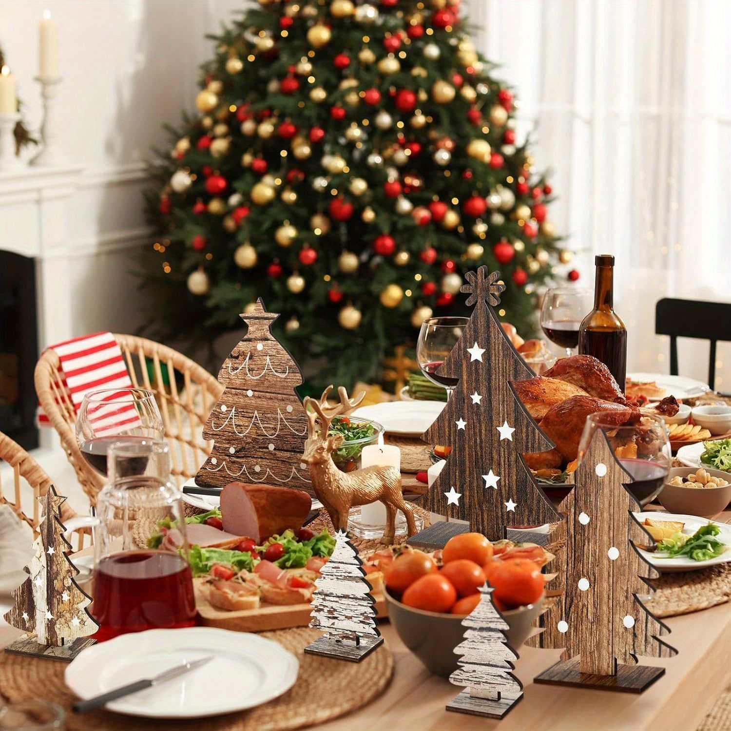 クリスマス ツリー セット 木製 オブジェ 装飾 インテリア