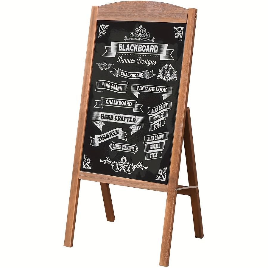 ウェルカムボード 片面自立看板 メニューボード 折りたたみ式 高さ90cm 木製 A型 黒板 看板 スタンド 屋外 チョークボード マグネット チョーク 蛍光ペン対応 カフェ サロン レストラン キッチンカー マルシェ おしゃれ 木の色