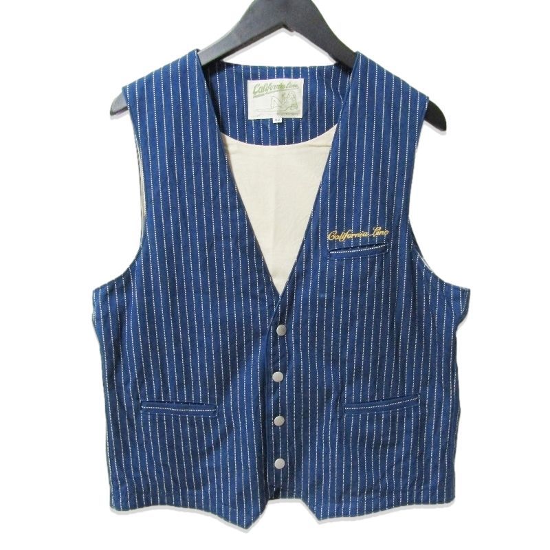 CALIFORNIA LINE カリフォルニアライン ワークベスト ウォバッシュストライプ Wabash Stripe Work Vest 刺繍 マルチ 42 27111563