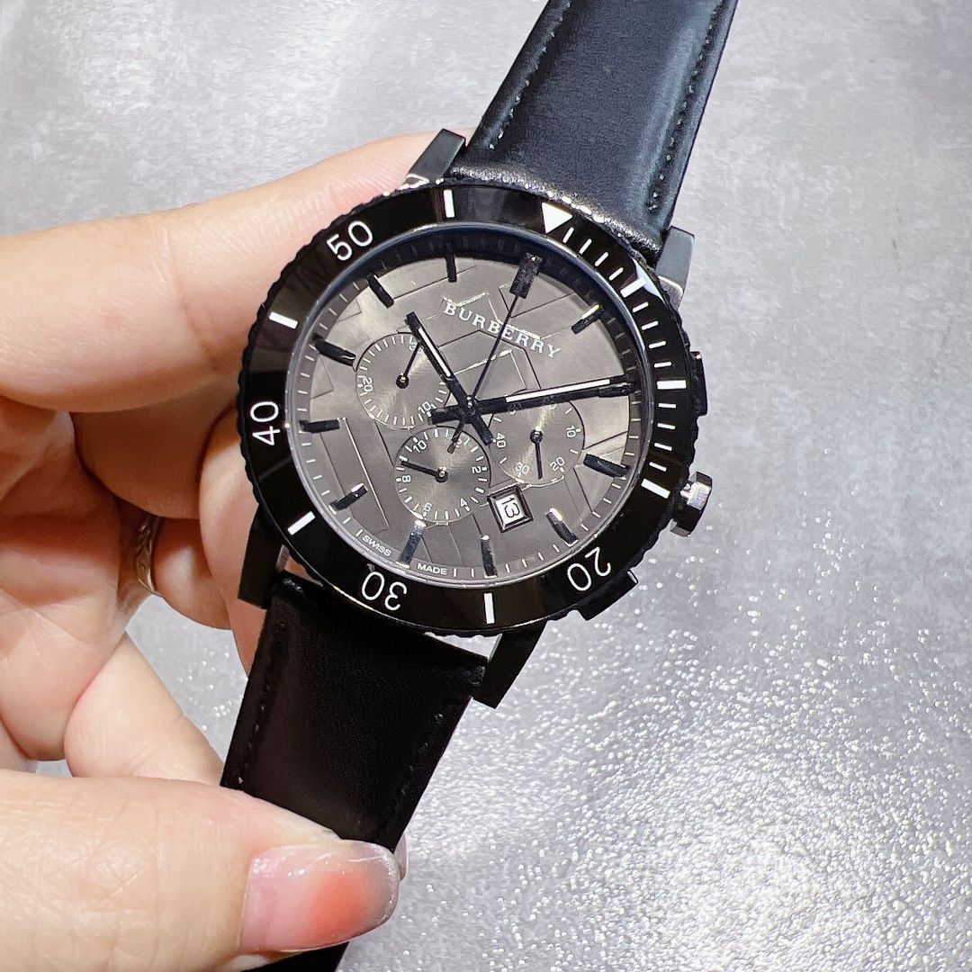 BURBERRY バーバリー メンズ腕時計 44mm｜セラミックベゼル×6針