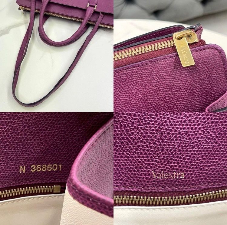 ヴァレクストラ ビジネスバッグ 2way レザー パープル WWW_KARIMZIABAT_FR