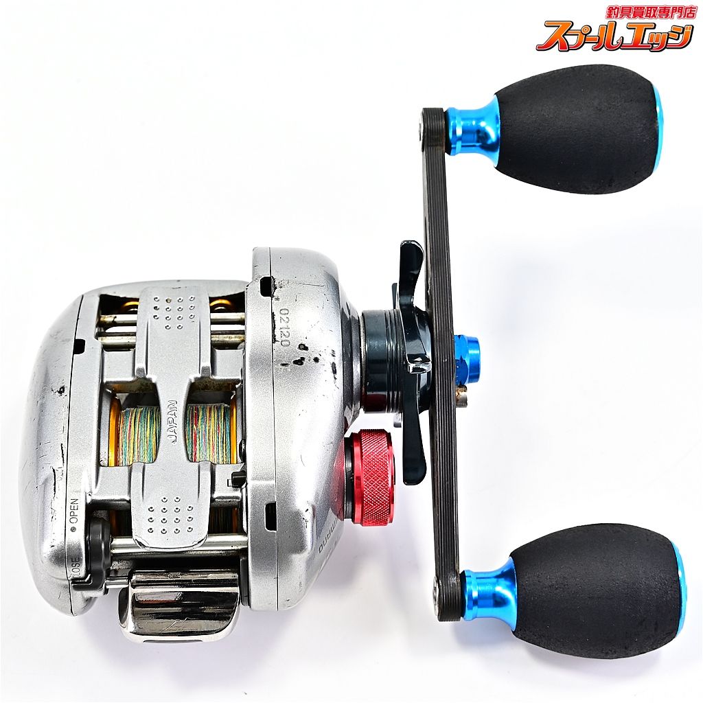 ZPIイナーシャSSRC92mmカーボンハンドル-バレルシェイプノブ-カスタムメカニカルノブ装着 m40031