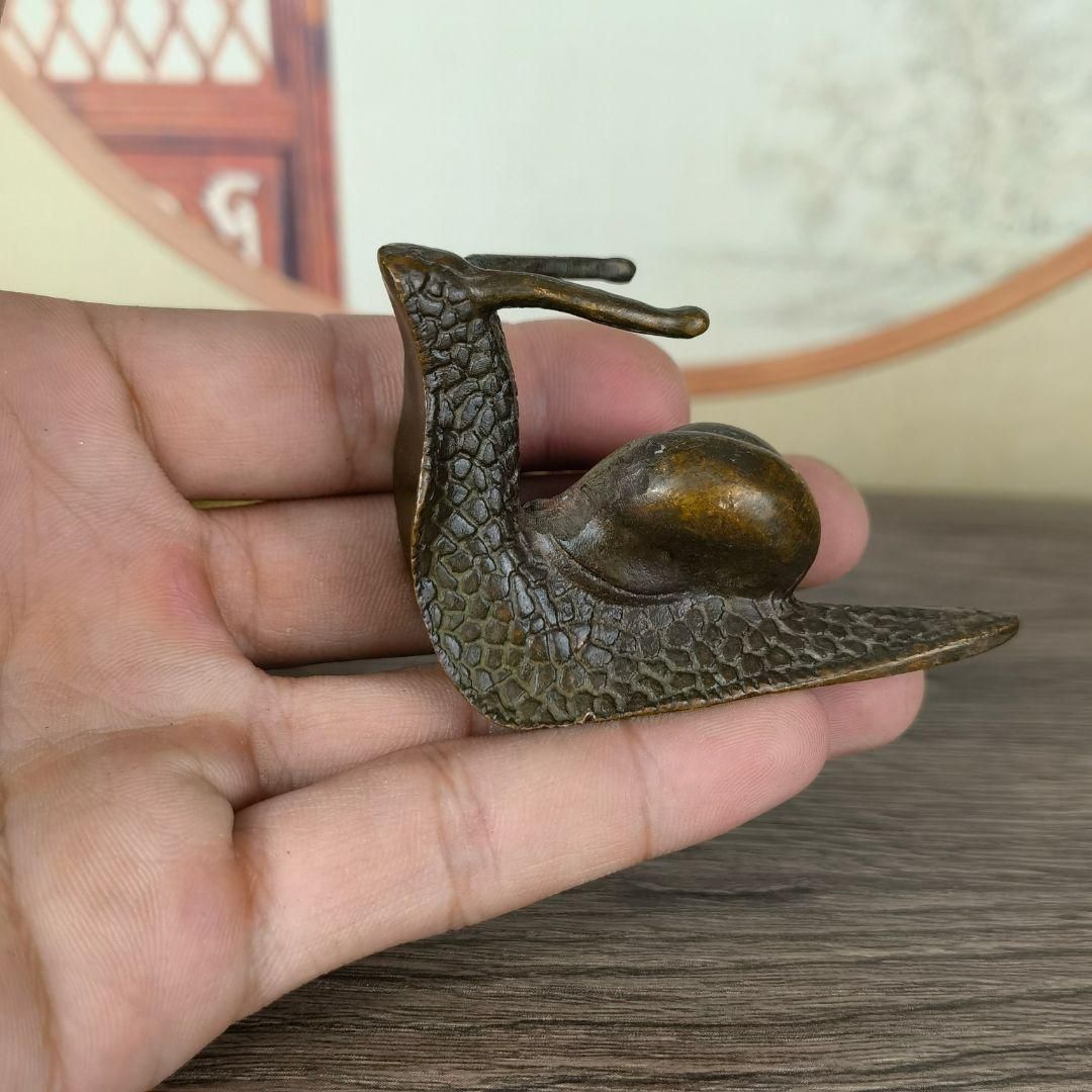 銅細工 かたつむりの香炉 香道具 装飾品 工芸品 美術品 置物