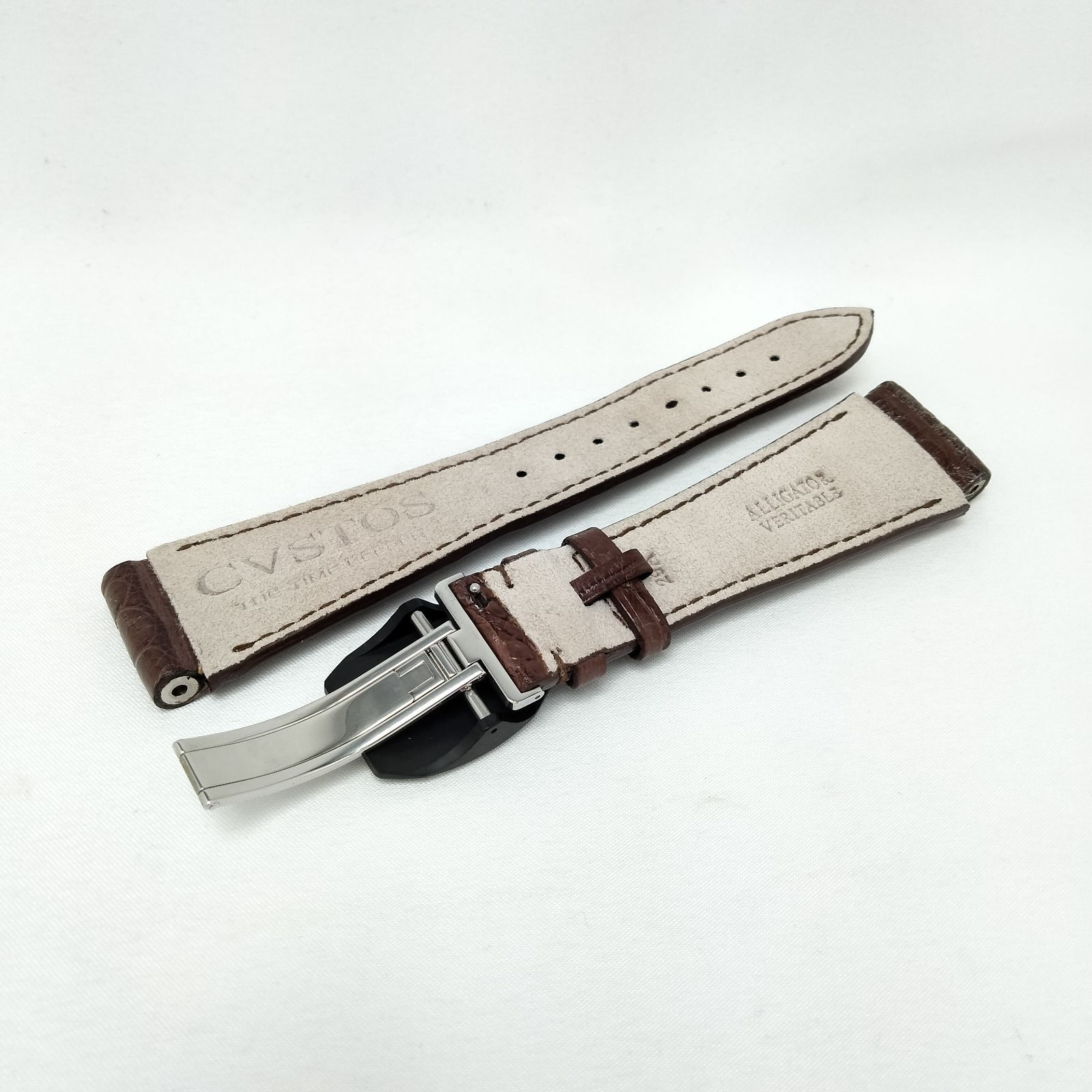 ✨️CVSTOS✨️クストス 時計ベルト 革ベルト アリゲーター Dバックル