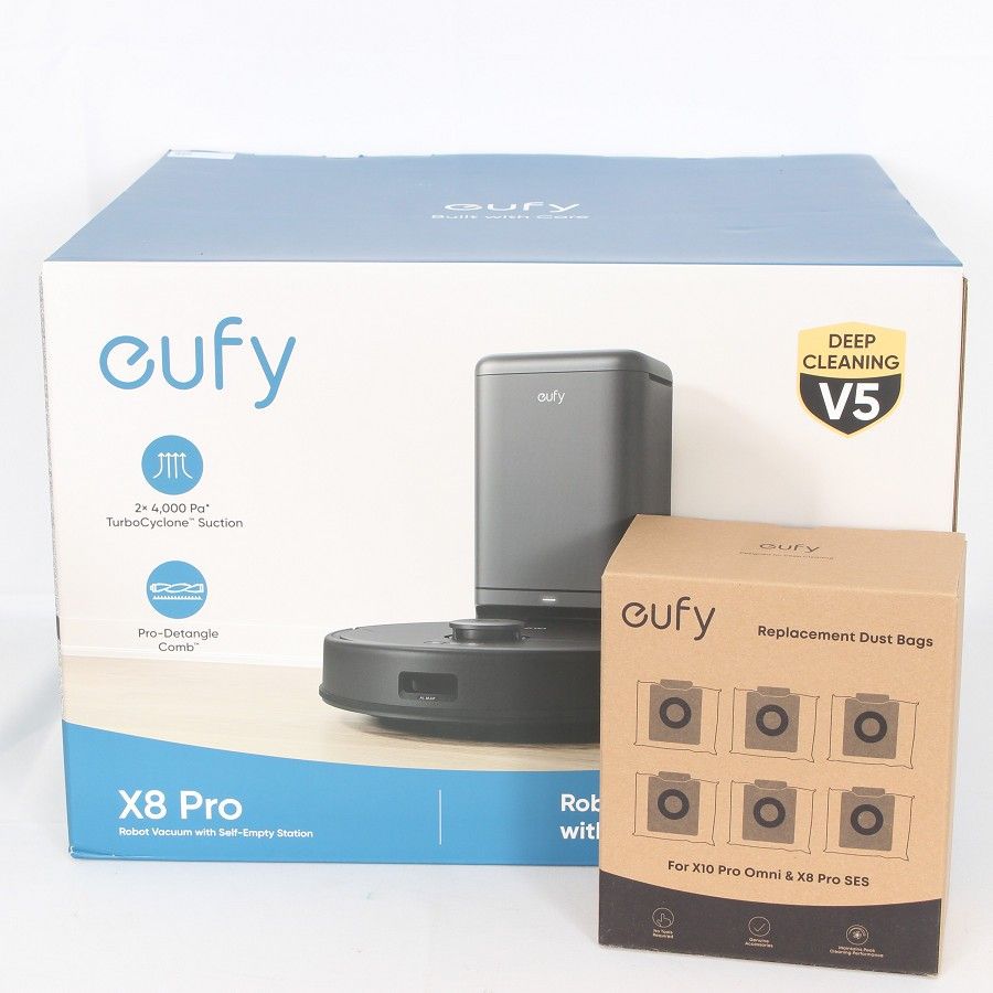 Anker Eufy Clean X8 Pro with Self-Empty Station T2276513 交換用ダストバッグ付き ロボット掃除機 アンカー ユーフィクリーン 本体