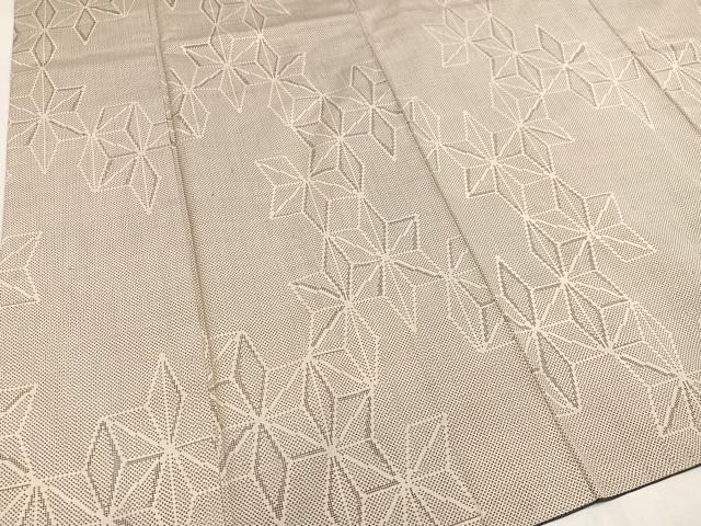 平和屋着物○本場大島紬 一元絣 笹の葉文 正絹 逸品 AAAW5233br