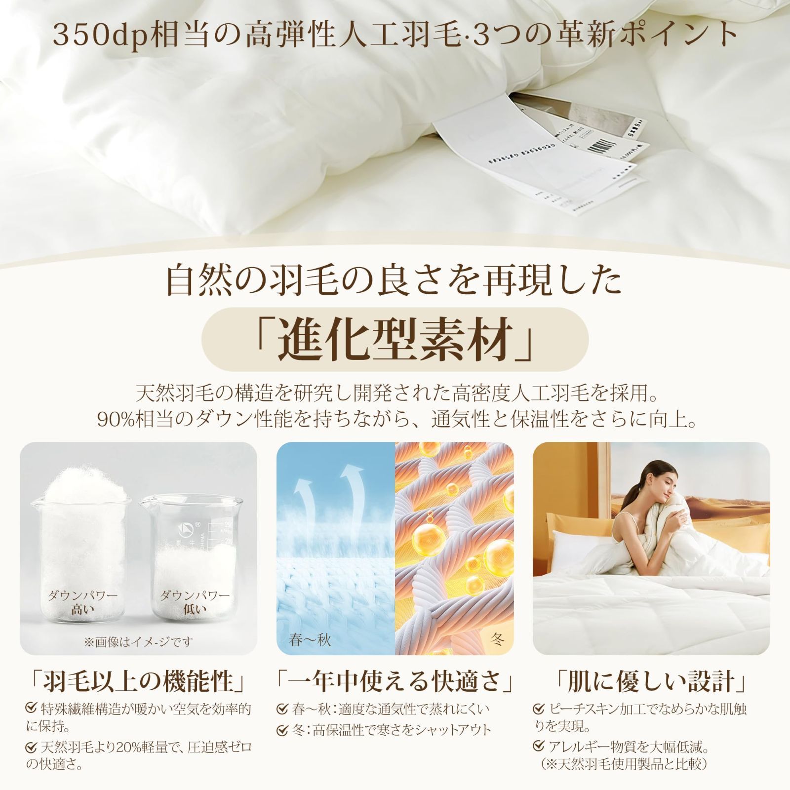 シングル 春夏向けのかけ布団