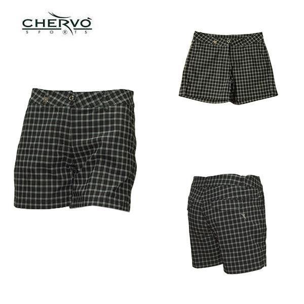 レディース　CHERVO　シェルボ　ゴルフパンツ　ショートパンツ　チェック柄 シェルボ CHERVO レディース 春夏 ストレッチ UVカット 吸汗速乾
