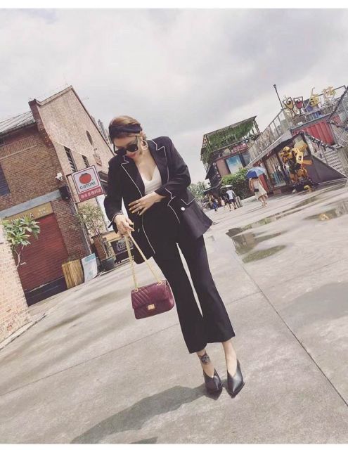 スーツ レディーススーツ ジャケット ボトムス 長袖 襟付き 9分丈