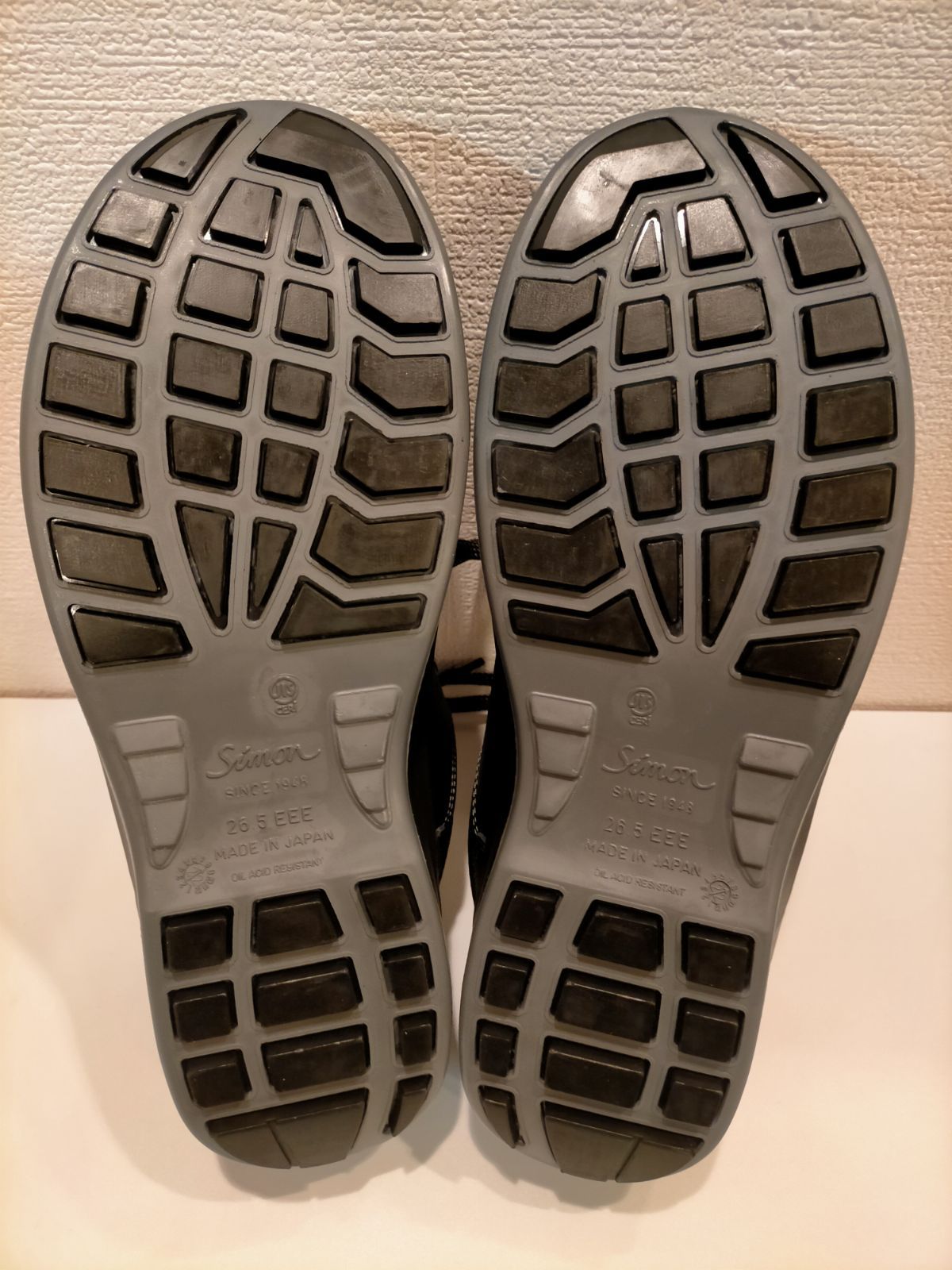 WEB限定カラー シモン 安全靴 マジック式 ８５３８黒 ２６．５ｃｍ 8538N-26.5
