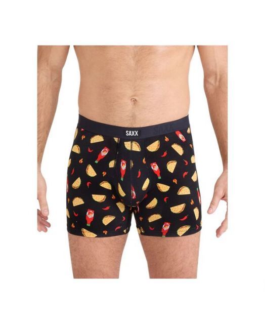 サックス メンズ ボクサーパンツ アンダーウェア Men s Vibe Xtra Soft Comfort 2-Pk Boxer Briefs Flamin Hot black