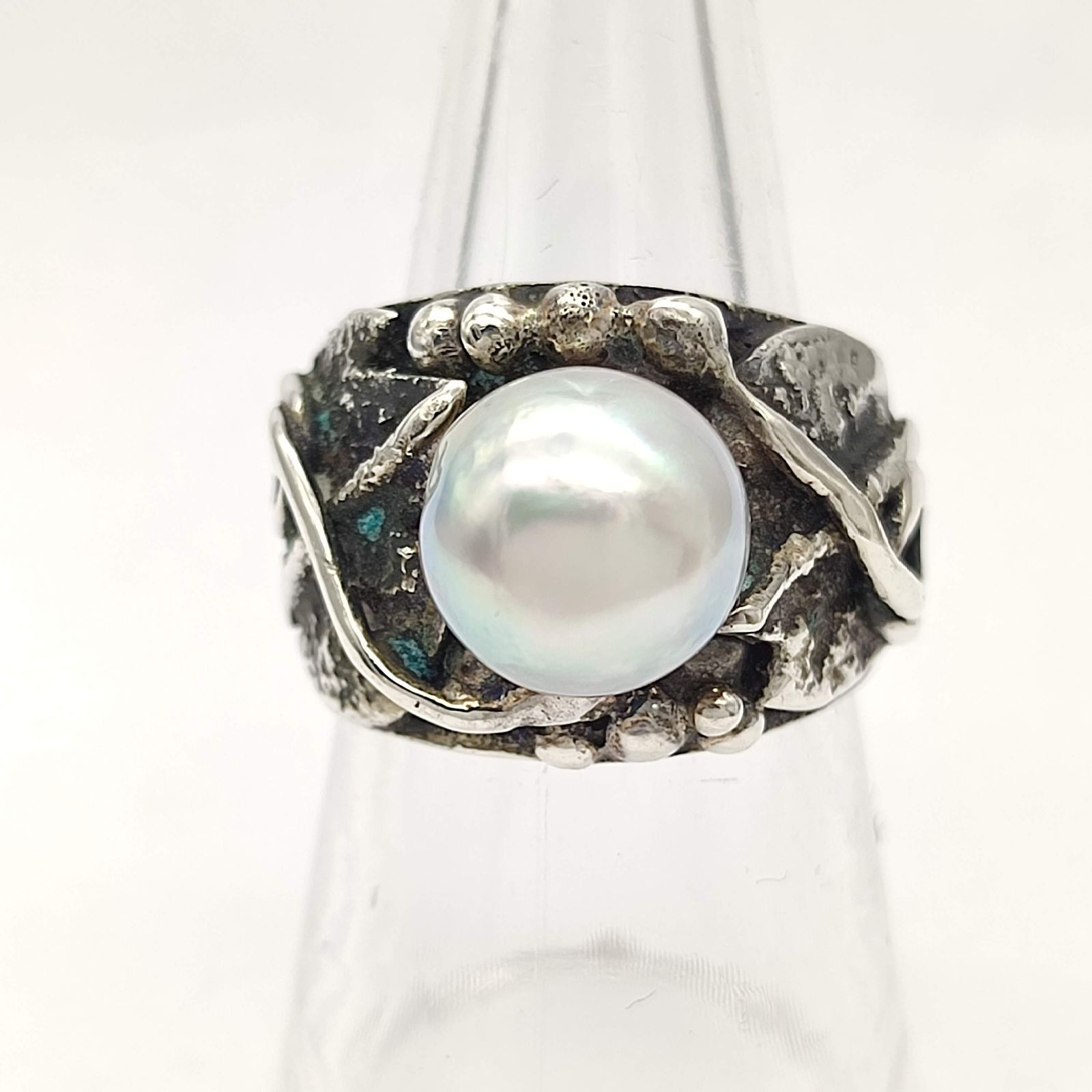 美品】BeBe工房 パールデザインリング SILVER シルバー925 14号 本真珠 