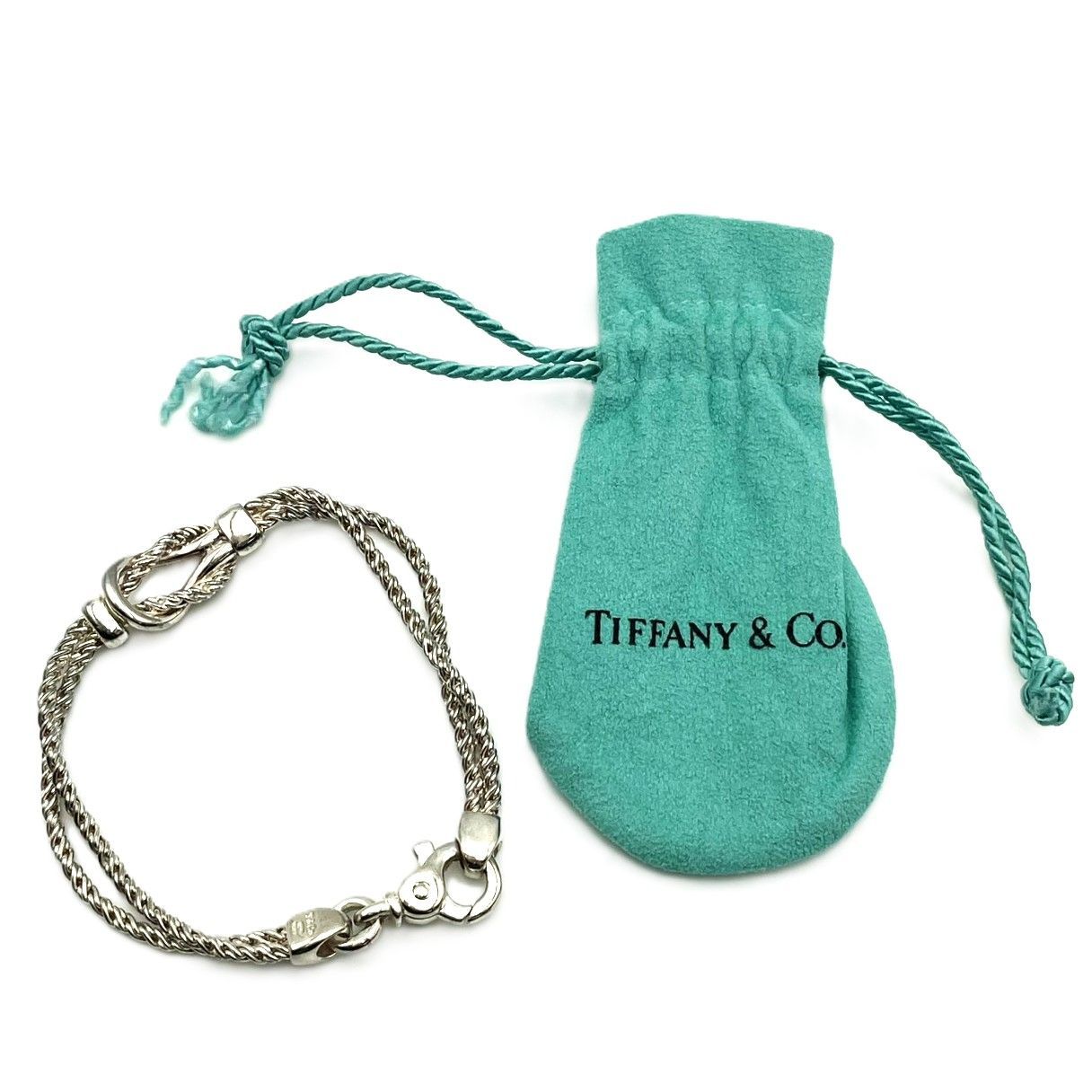 K1065 TIFFANY - Co ティファニー |ブレスレット|ダブルロープ センターノット|Sv925|シルバー